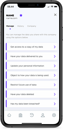 Each employee can track their own data as part of your data privacy strategy